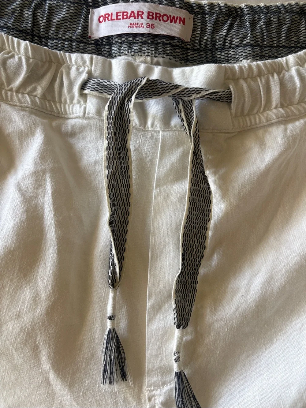 Orlebar Brown Sonoran Linen-Blend Drawstring Trousers White Size 36